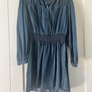 Rails Blue Soft Denim Long Sleeve Dress